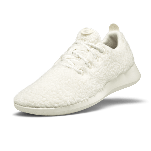 Men s Wool Runner Fluffs Natural White White Sole